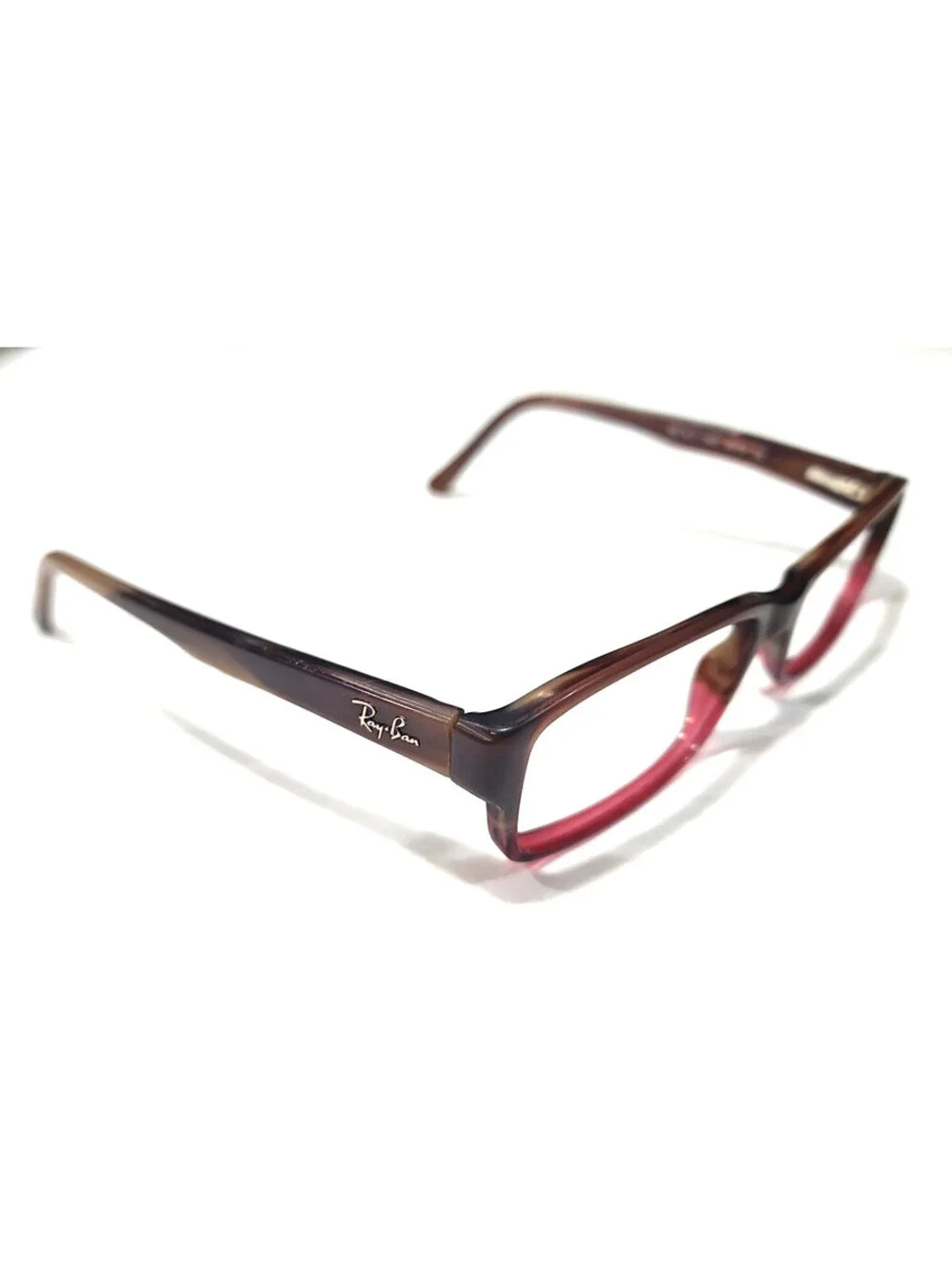 Ray Ban RB5169 5541 Brown Red Fade Rectangle Eyeglasses 54-16 140